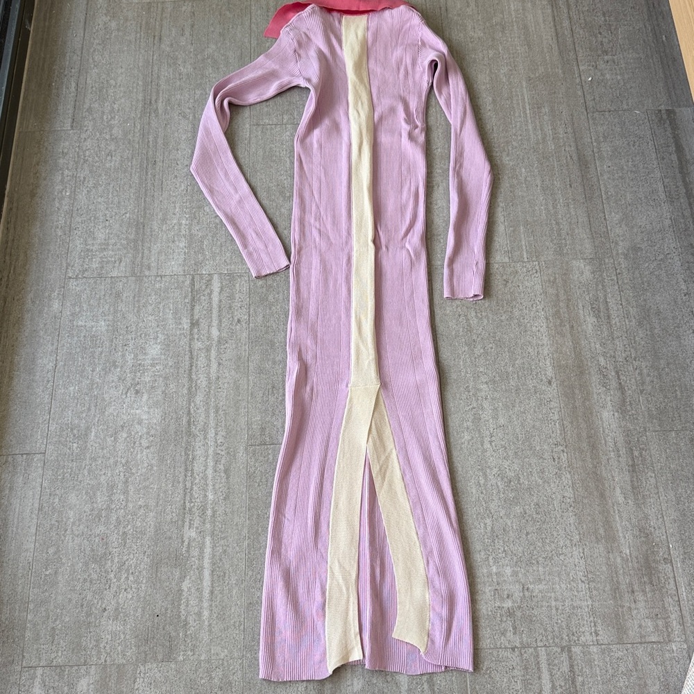 Remain by Birger Christen size 0 lavender and pink color block midi dress - Picture 8 of 8